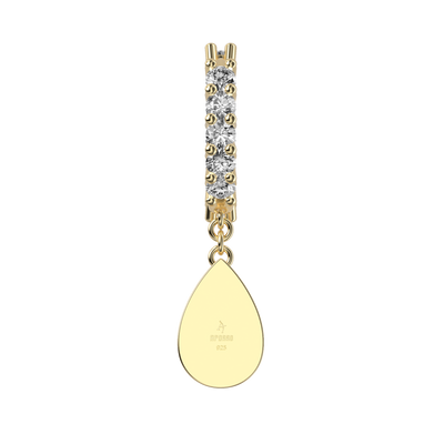 Baguette Mix Halo Dangly Earring - Single