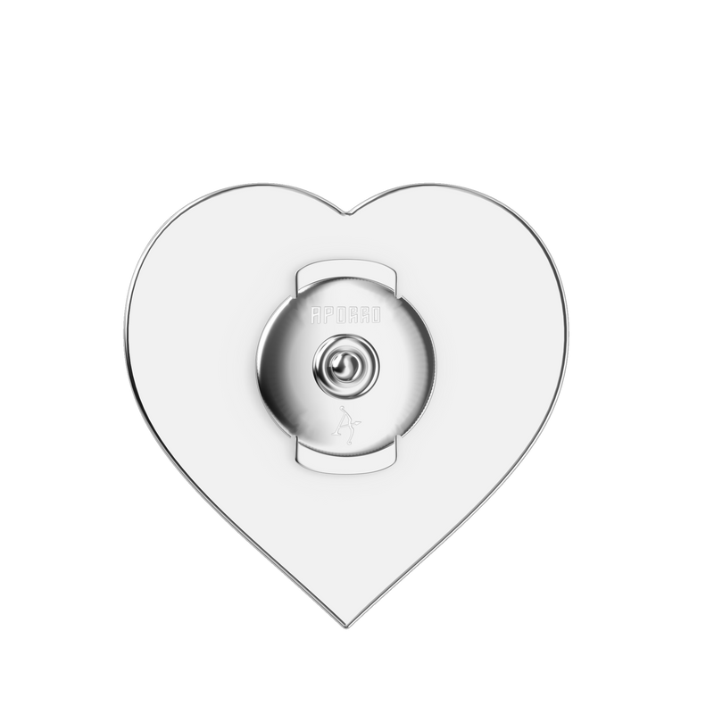 Heart Baguette Mix Halo Stud Earring - Single - APORRO