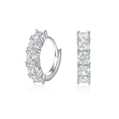 Moissanite S925 Classic Hoop Earring