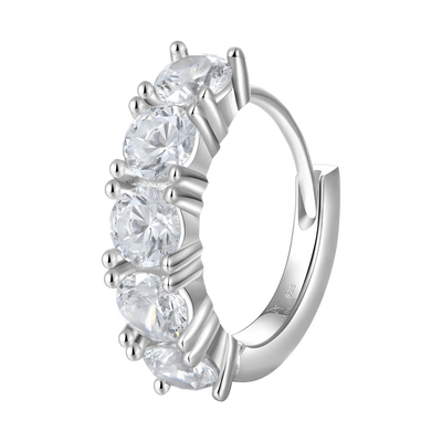 Moissanite S925 Classic Hoop Earring