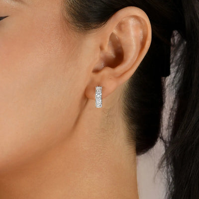 Moissanite S925 Classic Hoop Earring