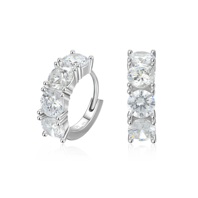 Moissanite S925 Classic Hoop Earring