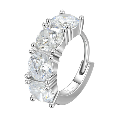 Moissanite S925 Classic Hoop Earring