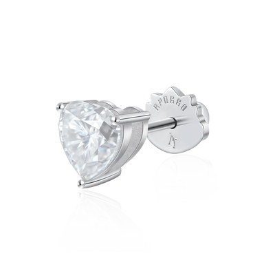 Moissanite S925 Heart Stud Earrings