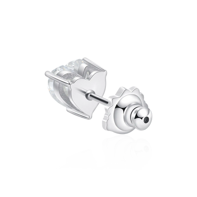 Moissanite S925 Heart Stud Earrings