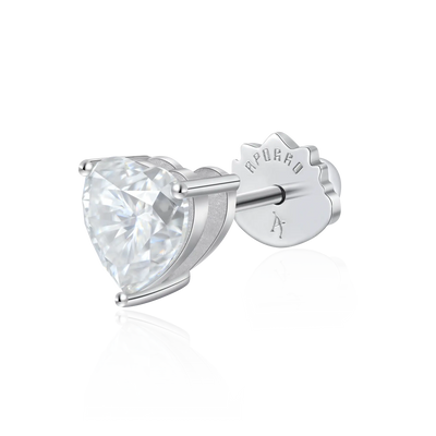 Moissanite S925 Heart Stud Earrings