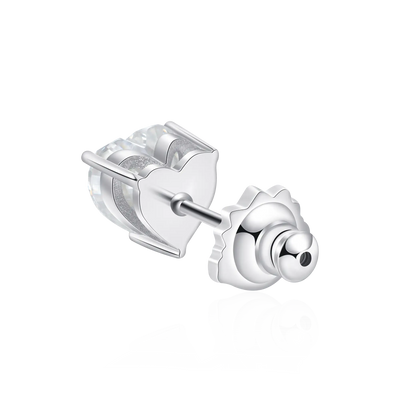 Moissanite S925 Heart Stud Earrings