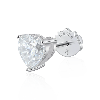 Moissanite S925 Heart Stud Earrings