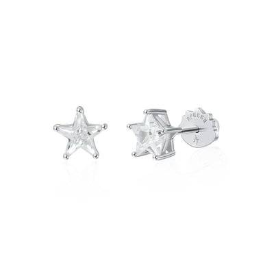 Moissanite S925 Pentagram Stud Earrings