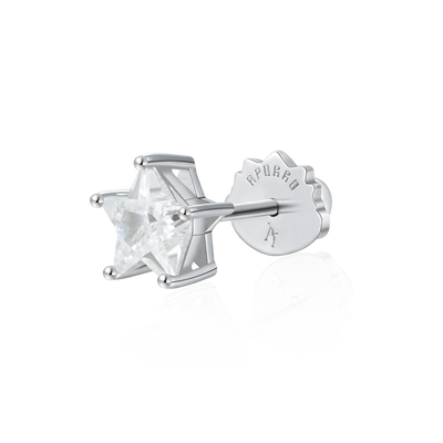 Moissanite S925 Pentagram Stud Earrings