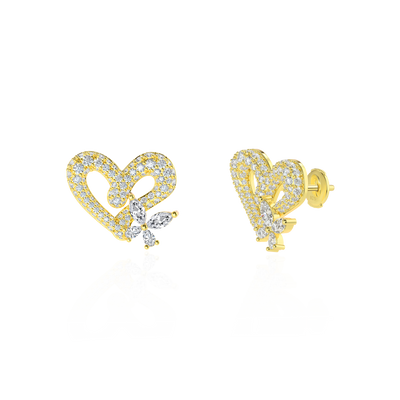 S925 Loving Grace Butterfly Stud Earring