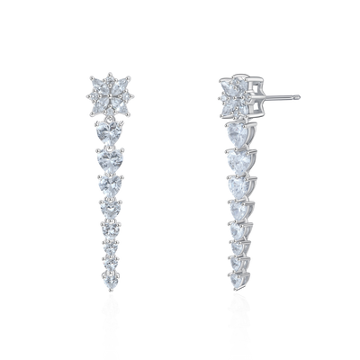 S925 Charming Heart Dop Earring