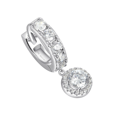 Moissanite S925 Halo Dangly Earring