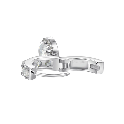 Moissanite S925 Halo Dangly Earring
