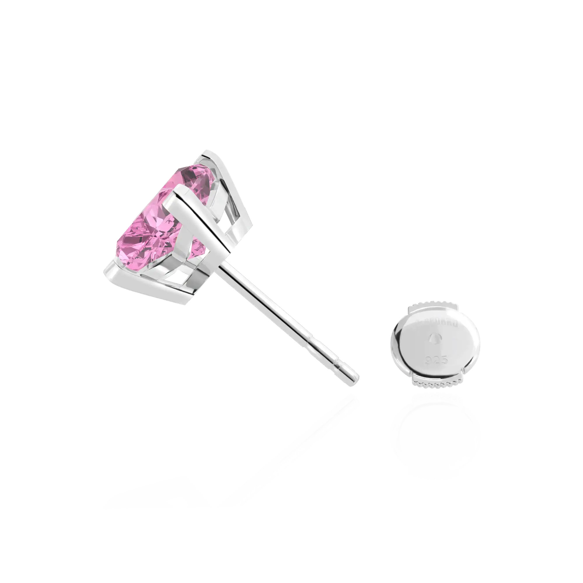 Solid Clover Cut Stud Earrings - Single