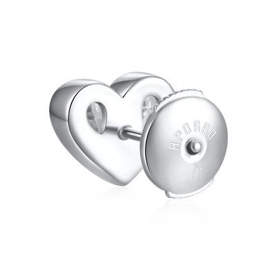 Radiant Hearts Entwined Stud Earrings - Single