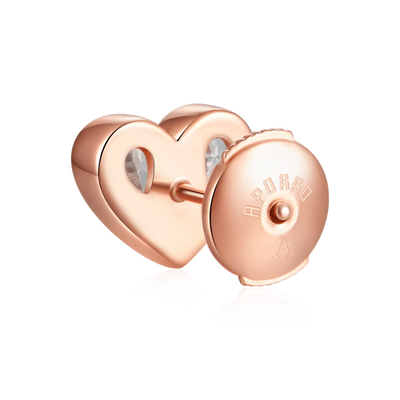 Radiant Hearts Entwined Stud Earrings - Single