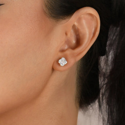 Moissanite S925 Blossom Cut Stud Earrings