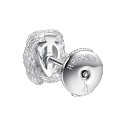 Moissanite Coiled Snake Stud Earrings