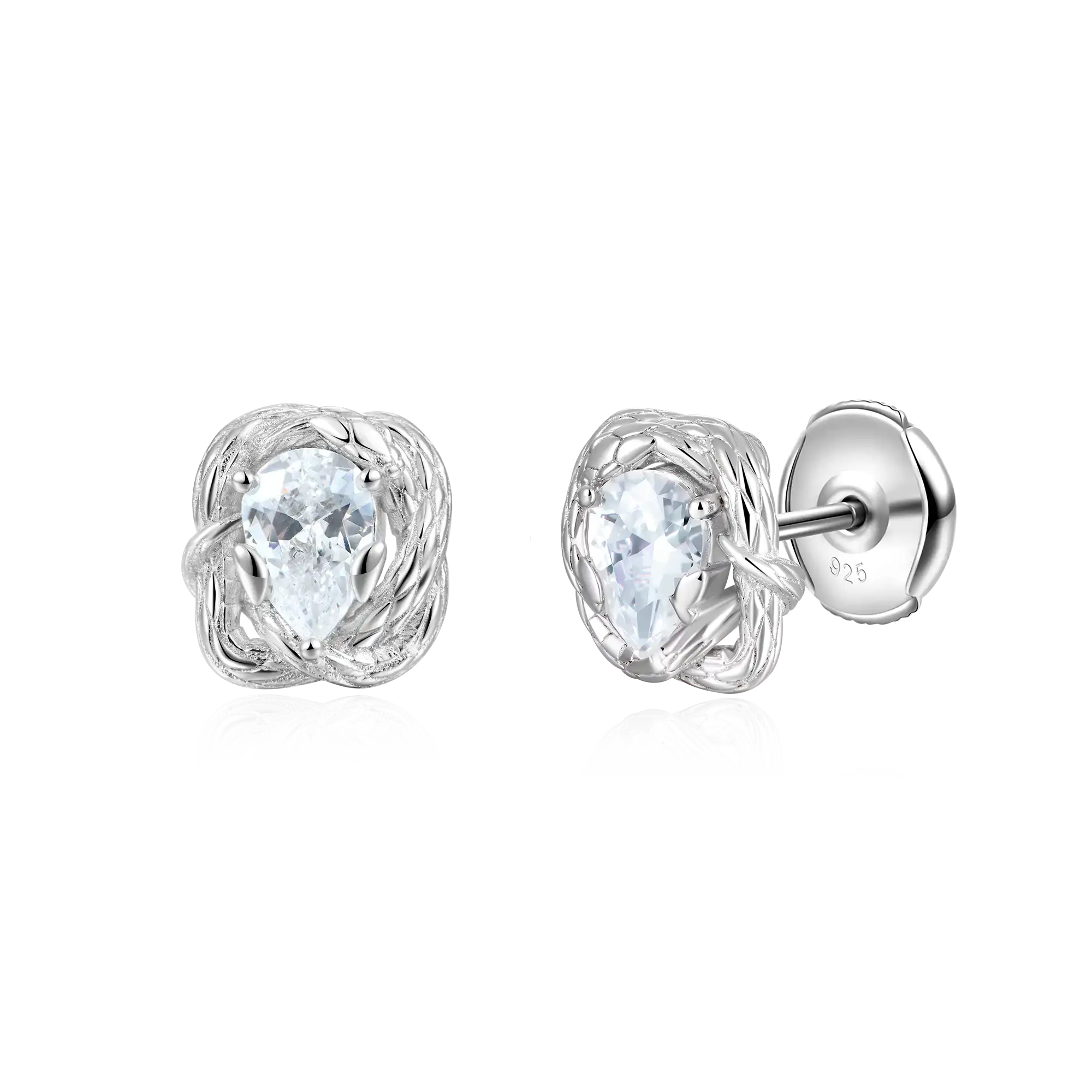 Women‘s Coiled Snake Stud Earrings