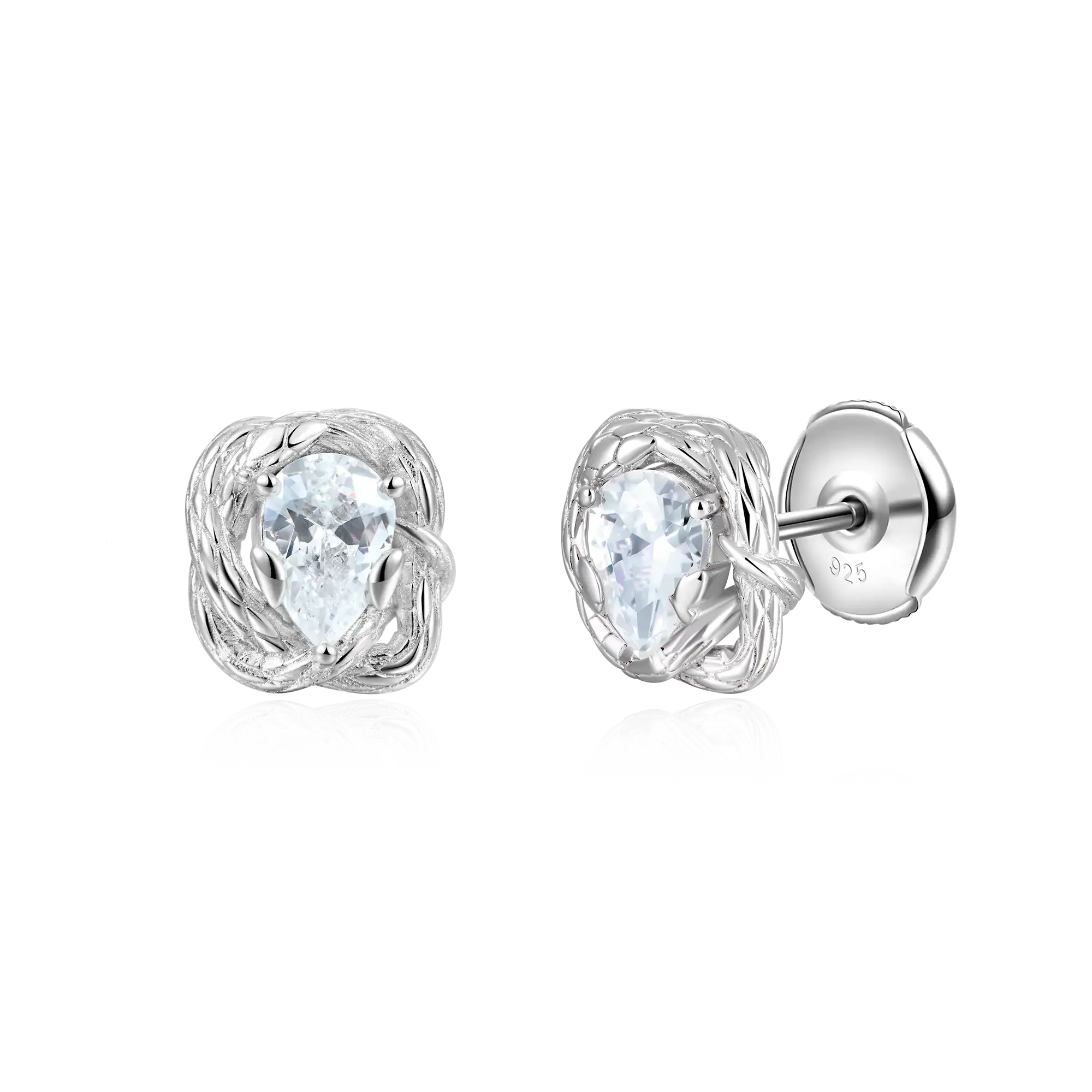 Women‘s Coiled Snake Stud Earrings