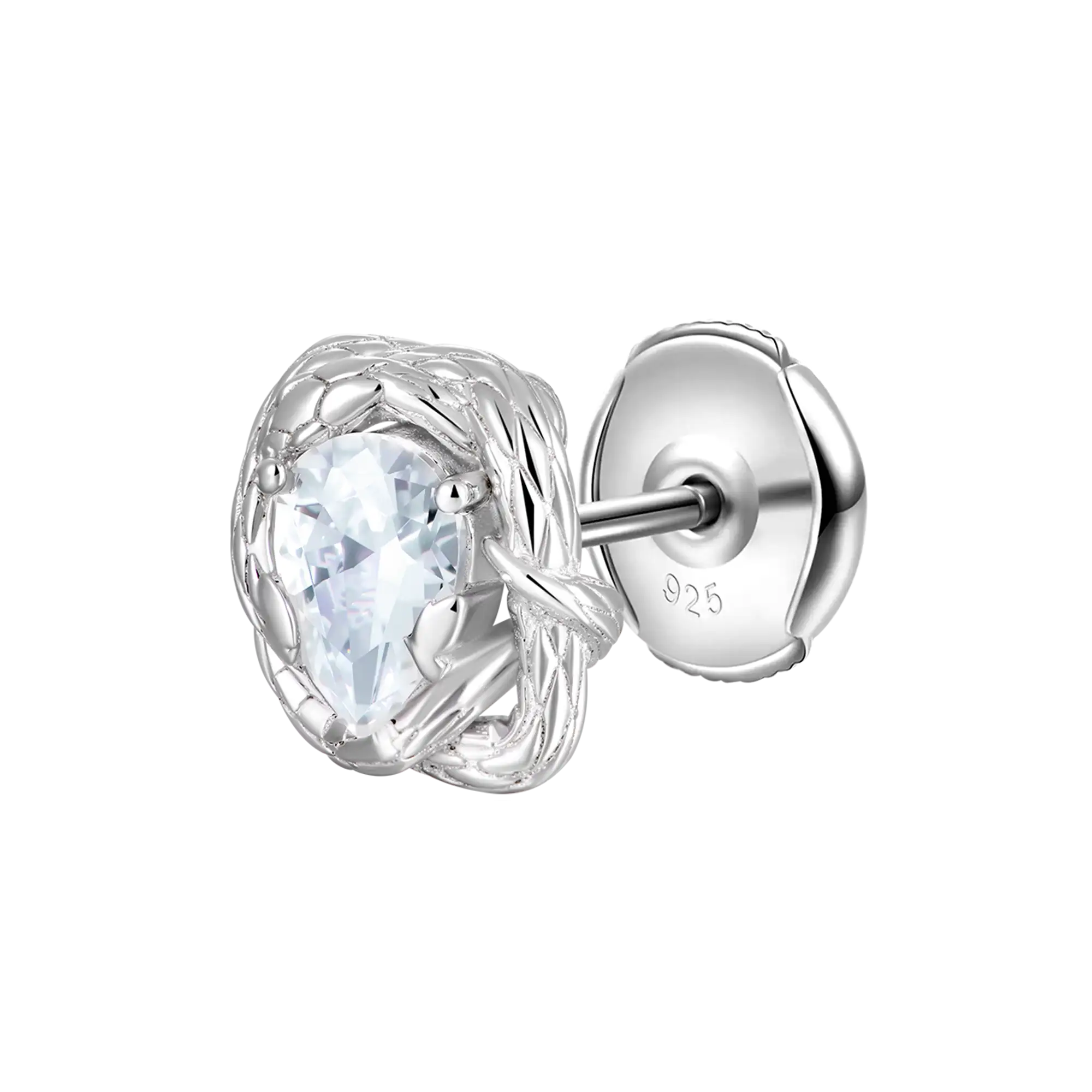 Women‘s Coiled Snake Stud Earrings