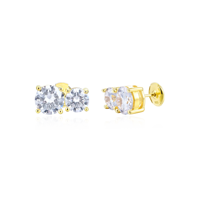 Single Toi et Moi Stud Earrings – Twin Rounds