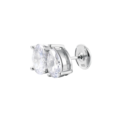 Moissanite S925 Toi et Moi Oval & Pear Stud Earrings