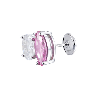 Moissanite S925 Toi et Moi Oval & Marquise Stud Earrings