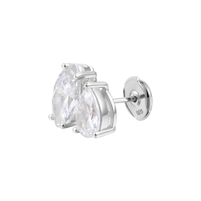 Moissanite Toi et Moi Stud Earrings – Marquise & Pear