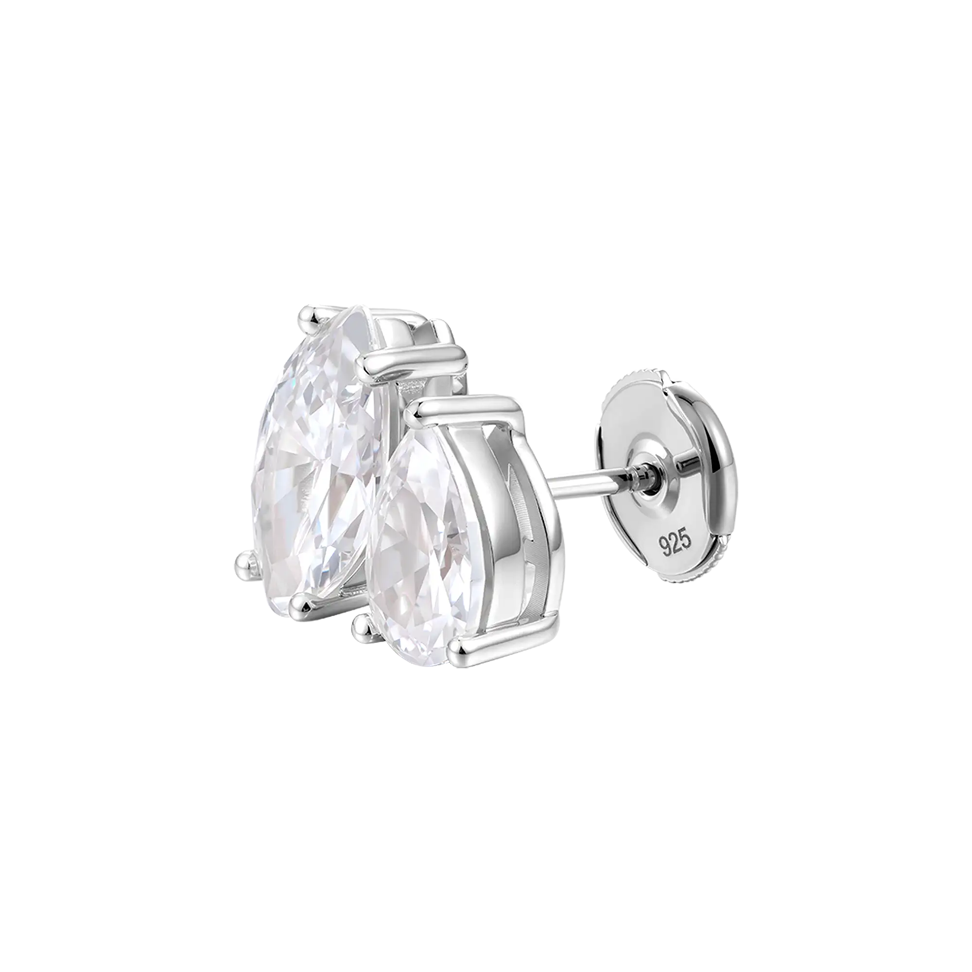 Moissanite S925 Toi et Moi Stud Earrings – Marquise & Pear