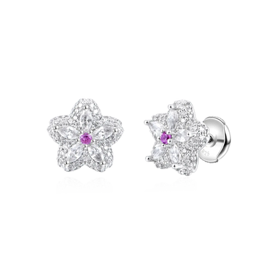 Sparkling Cherry Blossom Earrings