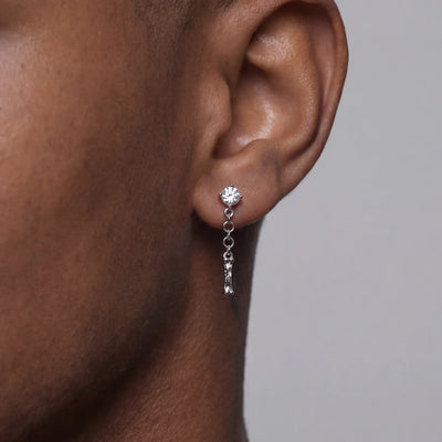 S925 Sparkling Bones Dangly Earring