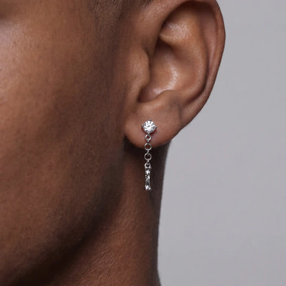 S925 Sparkling Bones Dangly Earring