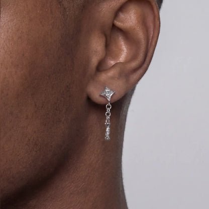 S925 Sparkling Bones Dangly Earring