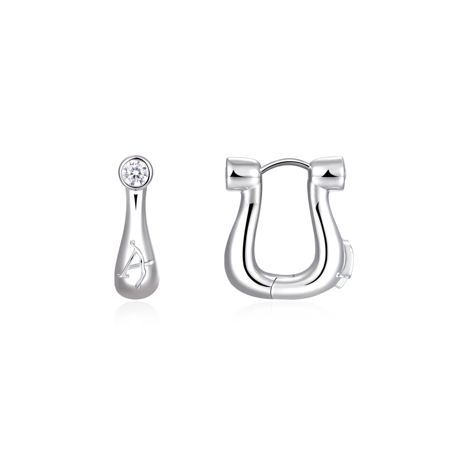 Horseshoe Gold Hoop Earrings – Lucky Horseshoe Earrings – APORRO