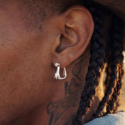 Horseshoe Plain Gold Hoop Earring