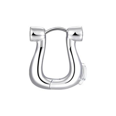 Horseshoe Plain Gold Hoop Earring