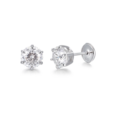 Portuguese Cut Stud Earring
