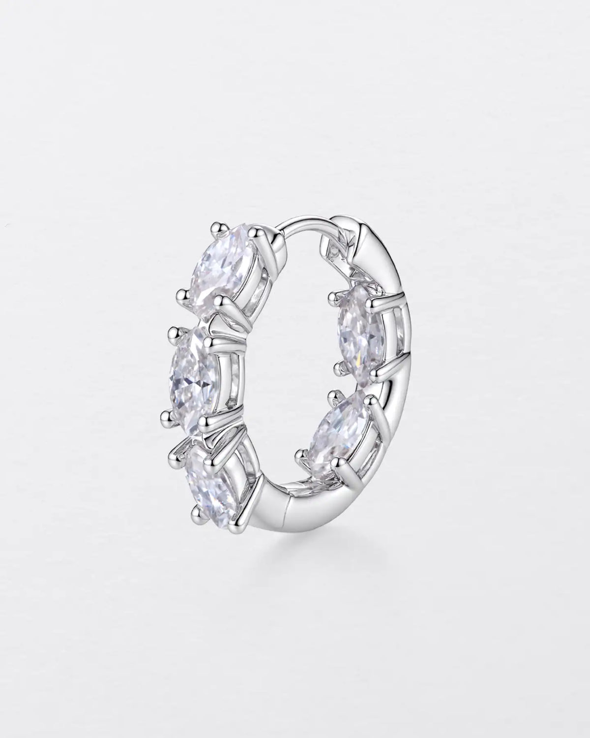 Marquise Cut Hoop Earrings