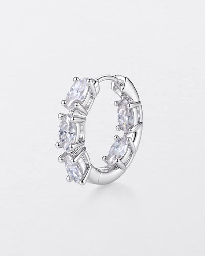 Marquise Cut Hoop Earrings