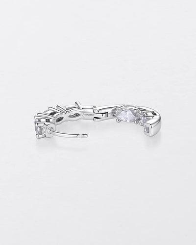 Marquise Cut Hoop Earrings
