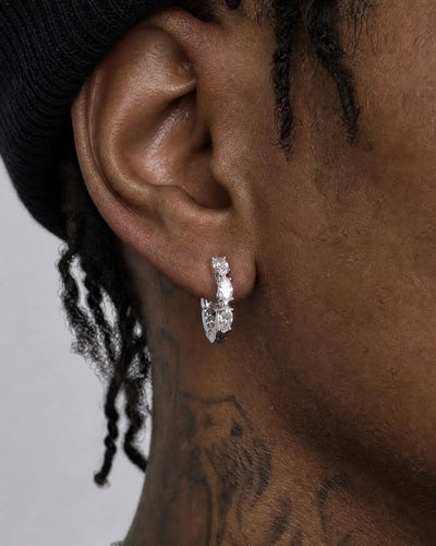 Marquise Cut Hoop Earrings