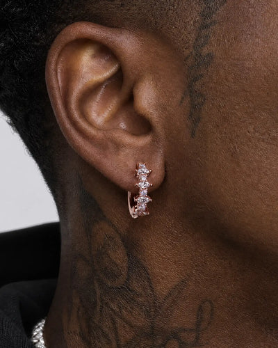 Marquise & Round Cut Hoop Earrings