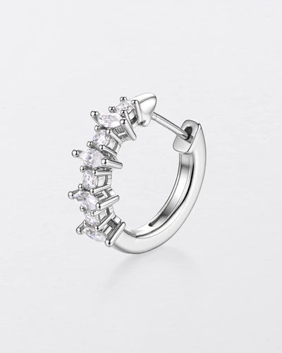 Marquise & Round Cut Hoop Earrings