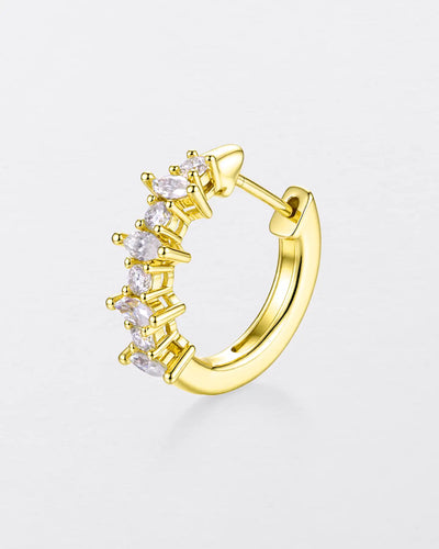 Marquise & Round Cut Hoop Earrings