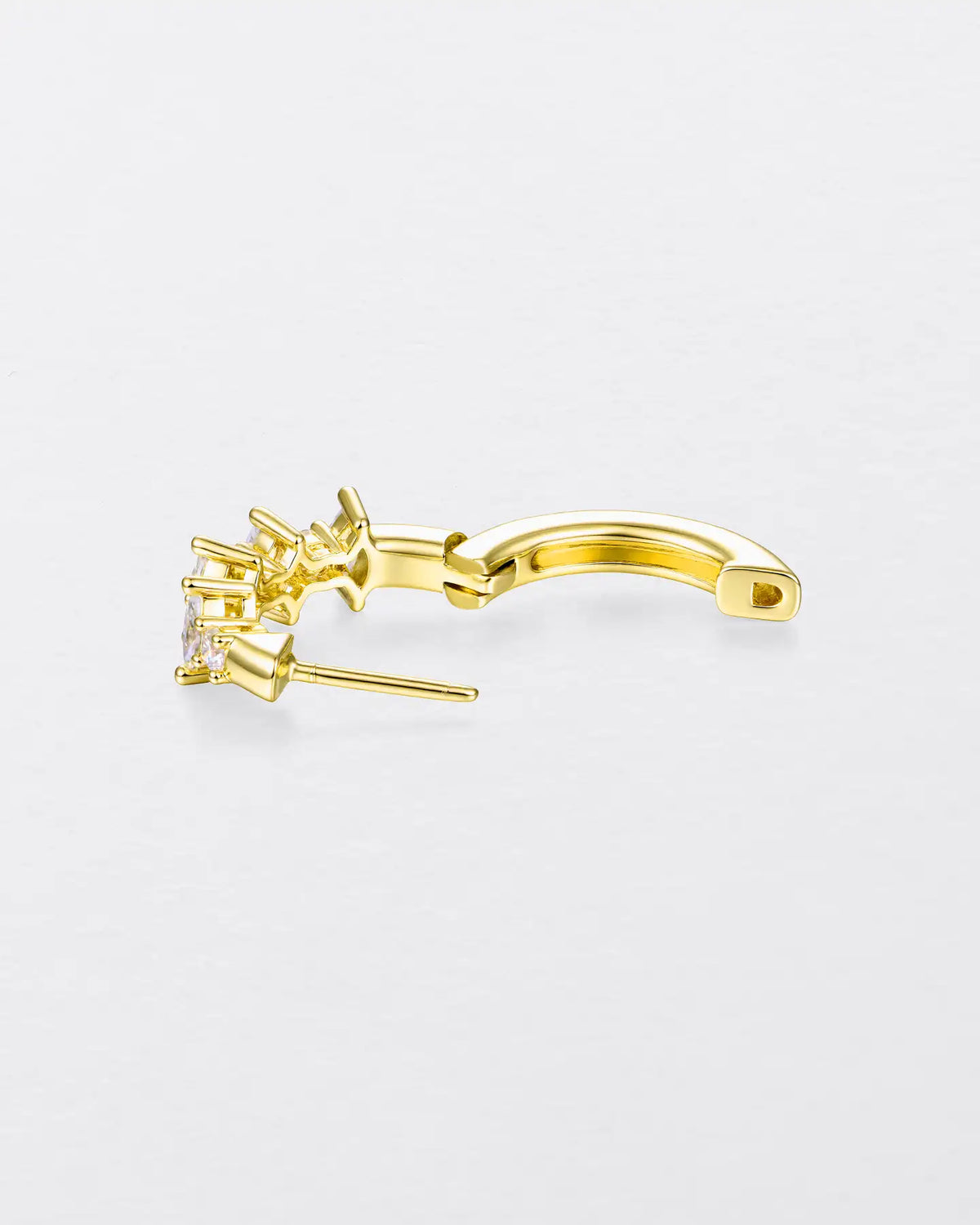 Marquise & Round Cut Hoop Earrings