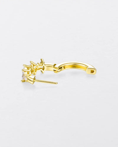 Marquise & Round Cut Hoop Earrings