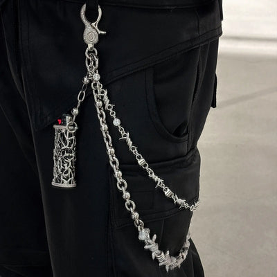 Barbed Clover Chain & Wallet Chain
