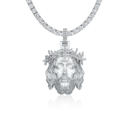 Ice Divine Shine Jesus Pendant & Chain Set